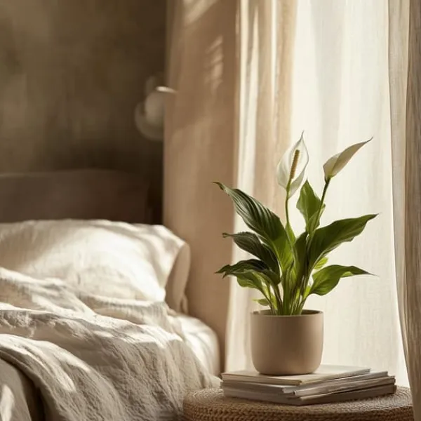 Online Fredskalla + Pokon - Set om 2 - Spathiphyllum 'Lima' - Höjd 60-75cm - ⌀17cm Krukväxter Inomhus