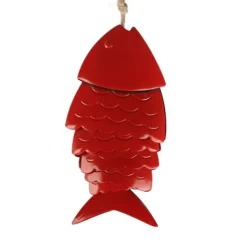 Outlet Färgglada Koi Fish Wind Chimes Metallhantverk Utomhus takfot Hängande dekorationer Fish Wind Chime Vinddekoration