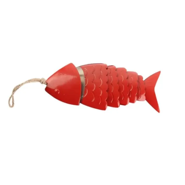 Outlet Färgglada Koi Fish Wind Chimes Metallhantverk Utomhus takfot Hängande dekorationer Fish Wind Chime Vinddekoration