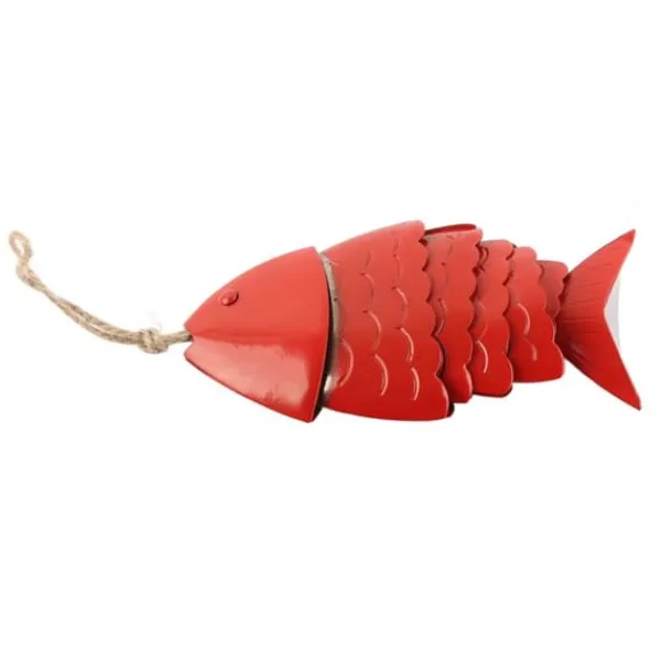 Outlet Färgglada Koi Fish Wind Chimes Metallhantverk Utomhus takfot Hängande dekorationer Fish Wind Chime Vinddekoration