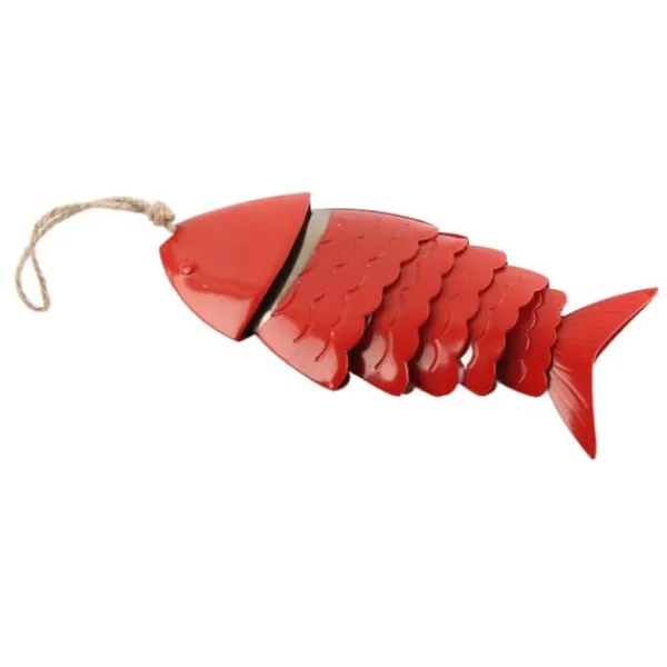 Outlet Färgglada Koi Fish Wind Chimes Metallhantverk Utomhus takfot Hängande dekorationer Fish Wind Chime Vinddekoration