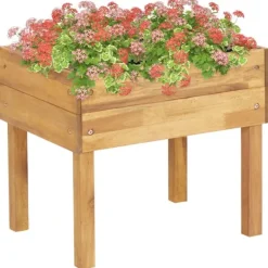 Sale Förhöjd odlingslåda 50x40x45 cm massivt akaciaträ Planteringsbänkar