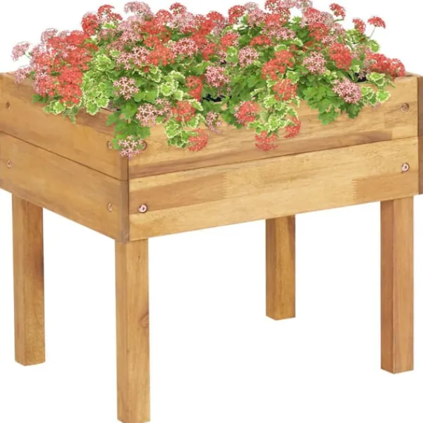 Sale Förhöjd odlingslåda 50x40x45 cm massivt akaciaträ Planteringsbänkar