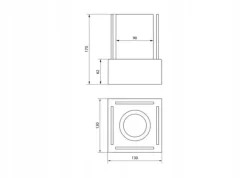 Outlet Fristående biokamin 13x13x17 cm Smart White strukturerad matt Öppna Spisar