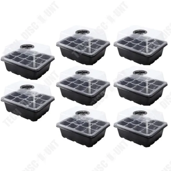 Frölåda - TECH DISCOUNT - 8 delar - Plast - 12 fack - Transparent lock