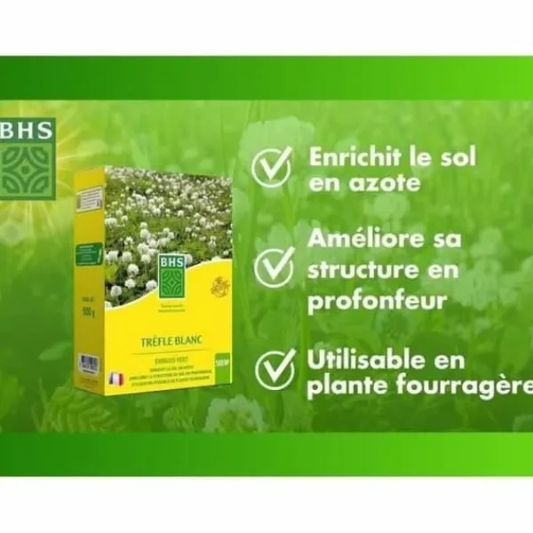 Outlet Frön BHS Trèfle Blanc 500 g Fröer & Lökar