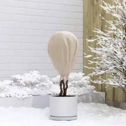 vidaXL Frostskydd för växtfleece Beige 100 x 1,6 m Syntetiskt tyg