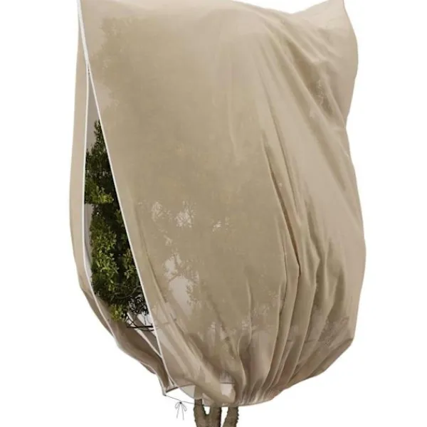 vidaXL Frostskydd för växtfleeceöverdrag Beige 2,4 x 2 m