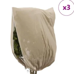 vidaXL Frostskydd för växtfleeceöverdrag 3 pcs Beige 3,5 x 2,5 m