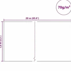 vidaXL Frostskyddsöverdrag för växter - - 20x1,6 m - Beige - Non-woven tyg - UV-beständig