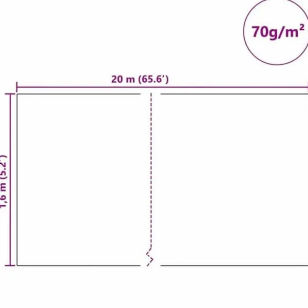vidaXL Frostskyddsöverdrag för växter - - 20x1,6 m - Beige - Non-woven tyg - UV-beständig