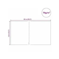 vidaXL Frostskyddsöverdrag för växter - - 20x1,6 m - Beige - Non-woven tyg - UV-beständig