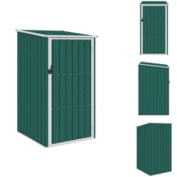 New Förråd & Redskapsbodar - Living Trädgårdsskjul grön 87x98x159 cm galvaniserat stål Skjul, Garage & Carports
