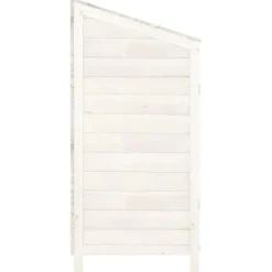 Outlet Förråd & Redskapsbodar - Living Trädgårdsbod vit 102x52x112 cm massivt granträ Skjul, Garage & Carports