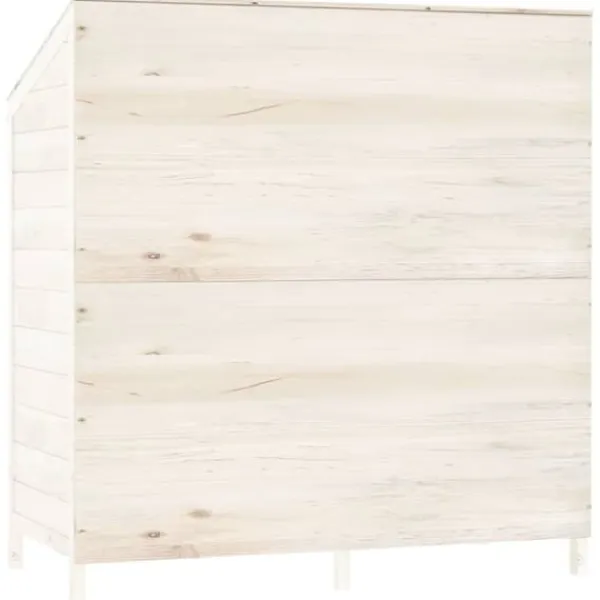 Outlet Förråd & Redskapsbodar - Living Trädgårdsbod vit 102x52x112 cm massivt granträ Skjul, Garage & Carports