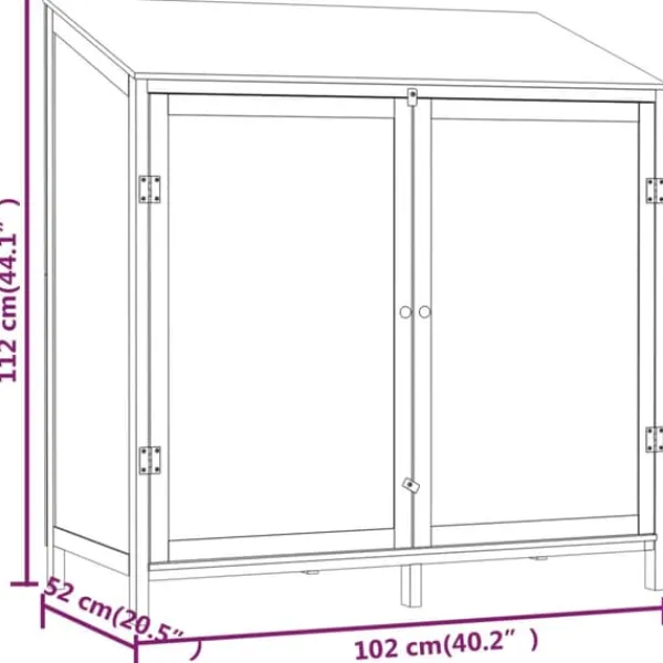 Outlet Förråd & Redskapsbodar - Living Trädgårdsbod vit 102x52x112 cm massivt granträ Skjul, Garage & Carports