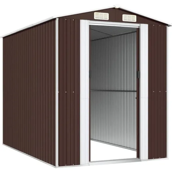Best Förråd & Redskapsbodar - Living Trädgårdsskjul mörkbrun 192x274x223 cm galvaniserat stål Skjul, Garage & Carports