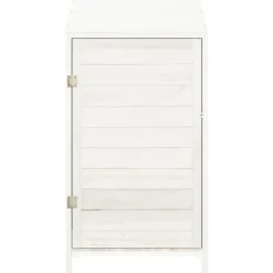 Outlet Förråd & Redskapsbodar - Living Trädgårdsbod vit 55x52x112 cm massivt granträ Skjul, Garage & Carports