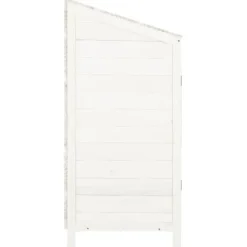 Outlet Förråd & Redskapsbodar - Living Trädgårdsbod vit 55x52x112 cm massivt granträ Skjul, Garage & Carports