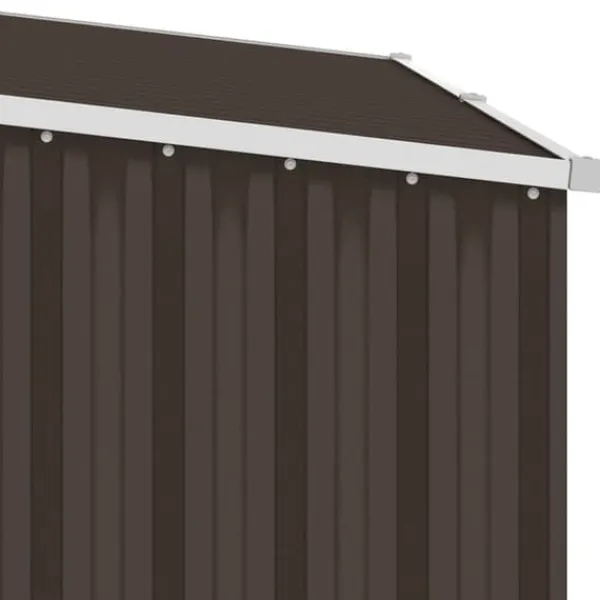 New Förråd & Redskapsbodar - Living Vedskjul brun 245x98x159 cm galvaniserat stål Skjul, Garage & Carports