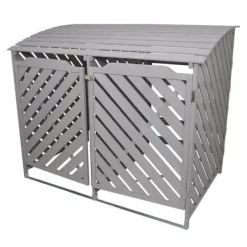 Outlet Förråd för 2 x 240 Liter Soptunnor med Lock Gråmålat Granträ Förvaringsbod Bod Skjul Trädgård Trädgårdskjul Utomhus Förvaring Låsbar + Monteringskit | CDON Skjul, Garage & Carports