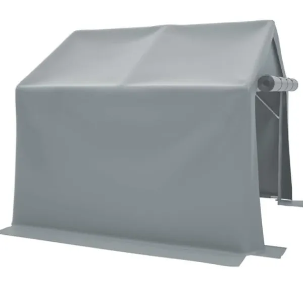 Best Förråd 244x241x217 cm, cykelgarage, trädgårdsskjul, verktygsskjul, lagerzelt, mörkgrå Skjul, Garage & Carports