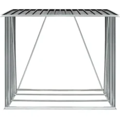 vidaXL Förrådsbod i galvaniserat stålträ 163x83x154cm -