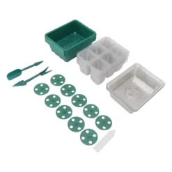 Fröstartbricka Plantbricka Plast Transparent Lock för Trädgårdsskötsel 6 Hål