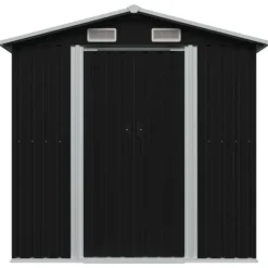 Förvaringsbod antracit stål 204x132x186 cm - Trädgårdsskjul - Trädgårdsbod - Home & Living Skjul, Garage & Carports