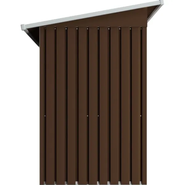 vidaXL Förvaringsbod brun 194x121x181 cm stål