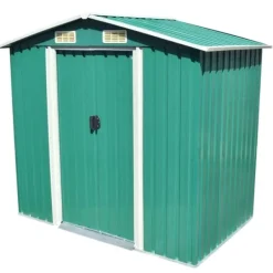 Förvaringsbod i metall grön 204x132x186 cm Skjul, Garage & Carports