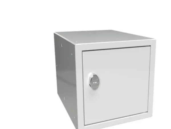 Outlet Förvaringslåda 270x270x350 mm Blå dörr Kassaskåp