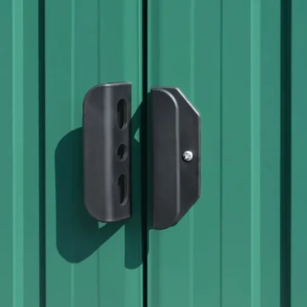 Best Förvaringsskjul i galvaniserat stål - Hållbart trädgårdsskjul | Färg: Grön | Storlek: 257x779x181 cm Skjul, Garage & Carports