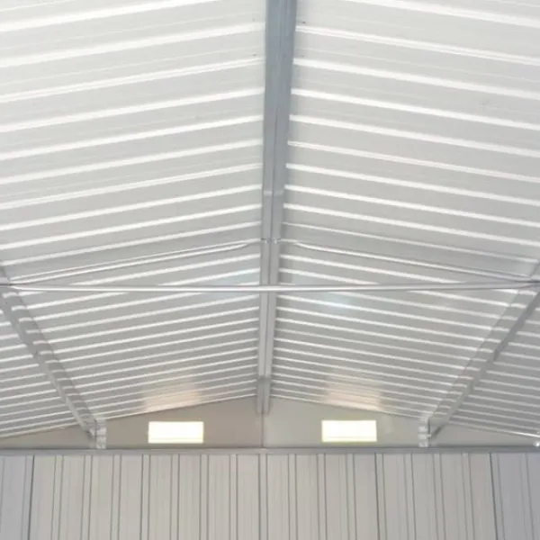 Best Förvaringsskjul i galvaniserat stål - Hållbart trädgårdsskjul | Färg: Grön | Storlek: 257x779x181 cm Skjul, Garage & Carports