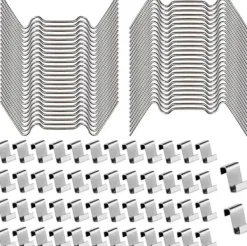 Online Fästklämmor för värmehus glasplatta 100-Piece Silver Växthus