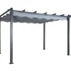 FURNLUX UTOMHUSPERGOLA LAZIO GRÅ & SVART 395CM
