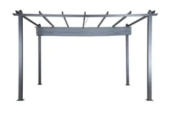 FURNLUX UTOMHUSPERGOLA LAZIO GRÅ & SVART 395CM