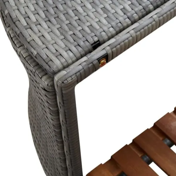 Outlet Fyrkantig poolkant i grå konstrotting - Lyxig badtunsaccessoar | Storlek: 268x268x55 cm Spa & Utomhusbad