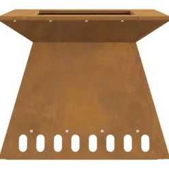Hot Fyrkantig utomhus eldstad i väderbeständigt stål | Storlek: 48x48x40 cm Öppna Spisar