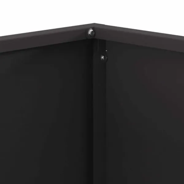 New Fyrkantig vedeldad eldstad i stål - Utomhuseldstad | Färg: Svart | Storlek: 60x60x40 cm Öppna Spisar