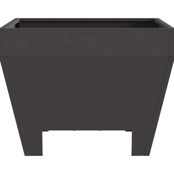 Fyrkantig vedeldad eldstad i stål - Modern utomhusvärmare | Färg: Svart | Storlek: 50x50x30 cm Vedeldade Kaminer
