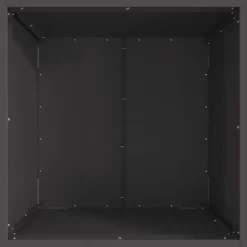 Fyrkantig vedeldad eldstad i stål - Modern utomhusvärmare | Färg: Svart | Storlek: 50x50x30 cm Vedeldade Kaminer