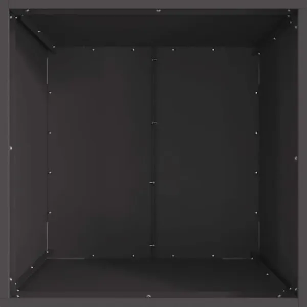 Fyrkantig vedeldad eldstad i stål - Modern utomhusvärmare | Färg: Svart | Storlek: 50x50x30 cm Vedeldade Kaminer