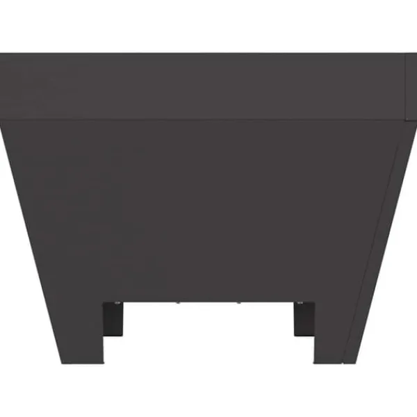 Fyrkantig vedeldad eldstad i stål - Modern utomhusvärmare | Färg: Svart | Storlek: 50x50x30 cm Vedeldade Kaminer