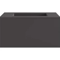 Clearance Fyrkantig vedeldad utomhuseldstad i svart stål | Storlek: 60x60x30 cm Vedeldade Kaminer
