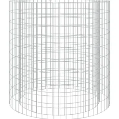 vidaXL Gabion för eldstad Ø 100 cm galvaniserat järn