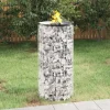 vidaXL Gabion för eldstad Ø 50 cm galvaniserat järn