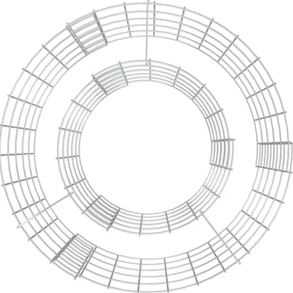 Gabion för eldstad - Galvaniserat järn Ø 50 cm | Färg: Galvaniserad | Storlek: Ø 50 cm