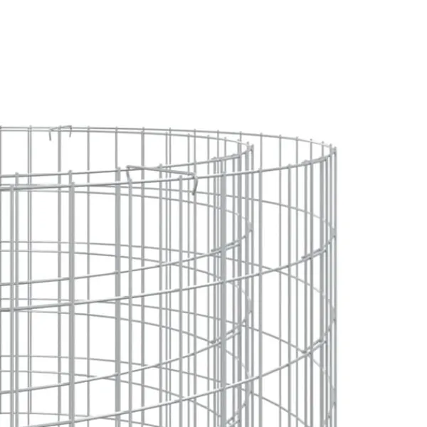 Gabion för eldstad - Galvaniserat järn Ø 50 cm | Färg: Galvaniserad | Storlek: Ø 50 cm