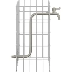 Gabion Säule med Vattenkran 50x25x25 cm - Rostfritt Stål | Färg: Silver | Storlek: 50x25x25 cm Fontäner & Dammar
